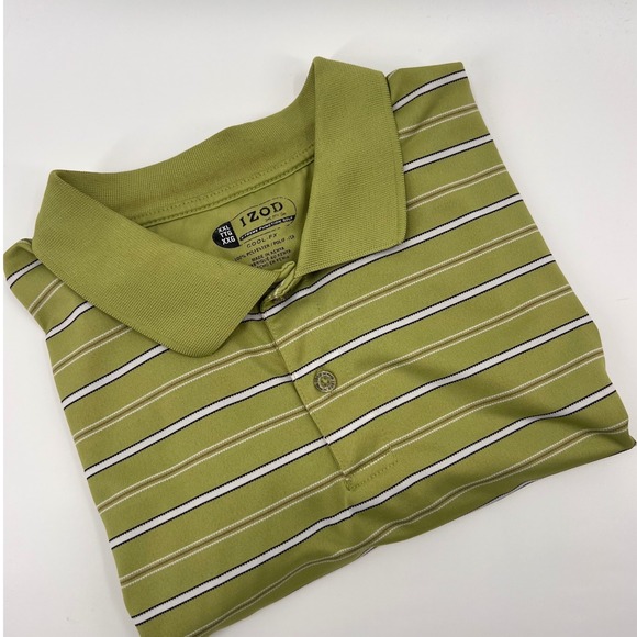 Izod Other - IZOD Mens XXL Green Stripe Cool FX X-Treme Function Golf Polo Shirt